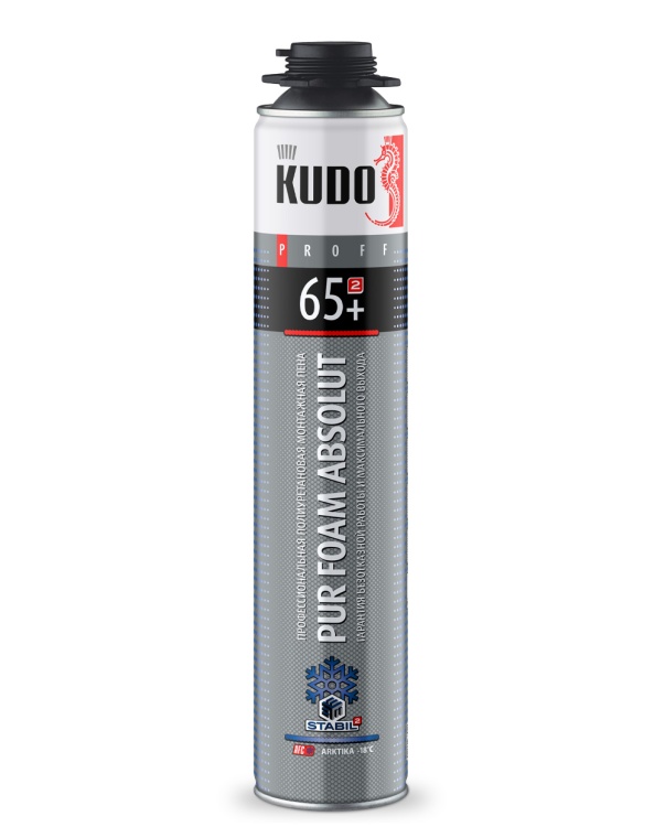 Пена монтажная профессиональная зимняя KUDO Proff 65+ Arktika, 1 л