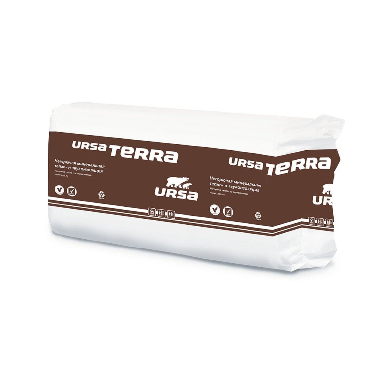 Утеплитель Урса Terra 37 PN 1250х610х50 мм, 20 шт/уп, 15,25 м²