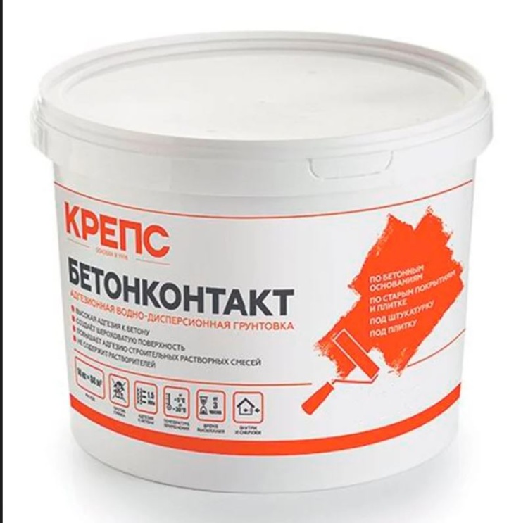 Грунтовка бетоноконтакт Крепс, 15 кг