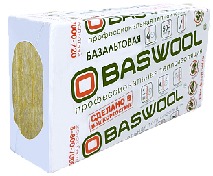 Утеплитель BASWOOL 60 - Стандарт 1200х600х50 мм, 6 шт. уп