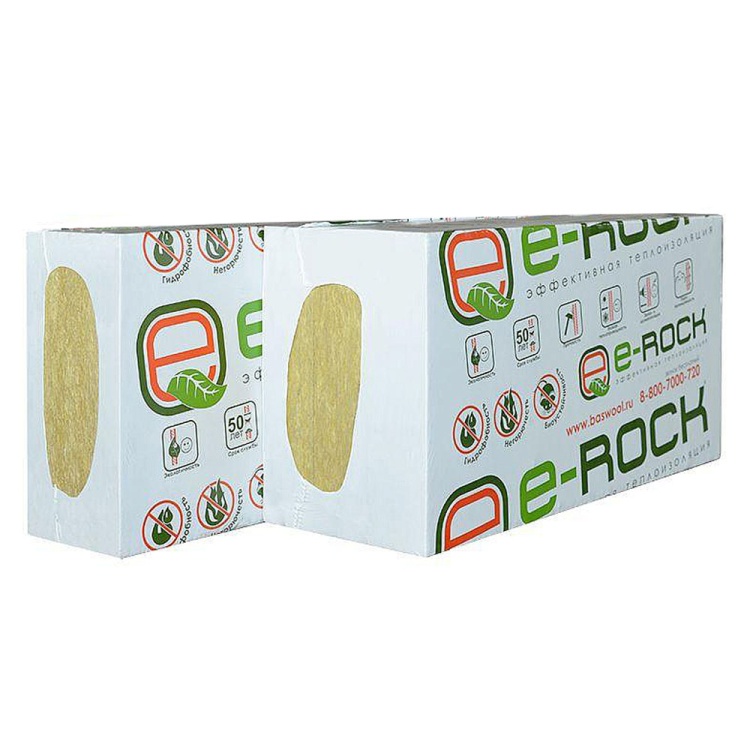 Утеплитель BASWOOL ECOROCK-120 1200х600х100 мм, 3 шт/уп, 2,16 м²