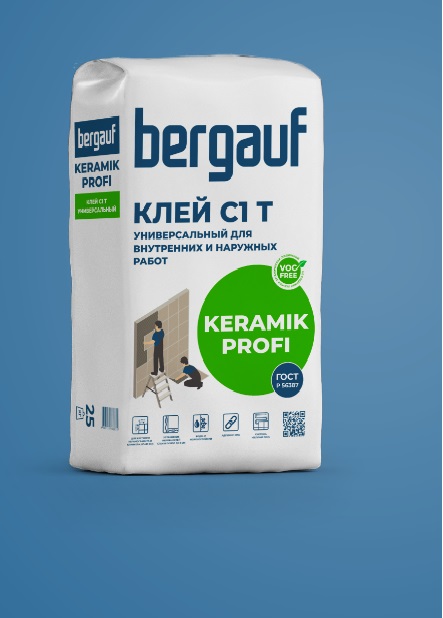Клей универсальный Bergauf Keramik Profi С1, 25кг