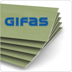 Гипсокартон влагостойкий ГКЛВ GIFAS 2500х1200х9,5 мм