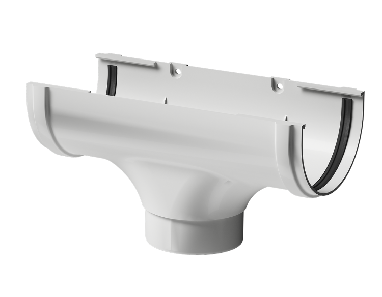Воронка водосточная пластиковая Docke Premium 120/85 мм, пломбир (белый)