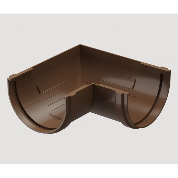 Угловой элемент желоба 90° DOCKE Standard, светло-коричневый
