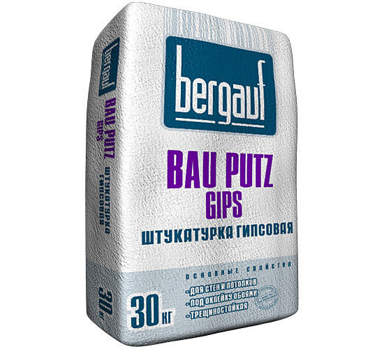 Штукатурка гипсовая Bergauf Bau Putz Gips 30кг