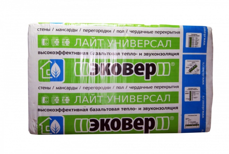 Утеплитель Эковер Лайт 35 1000х600х100 мм, 6 шт/уп, 3,6 м²