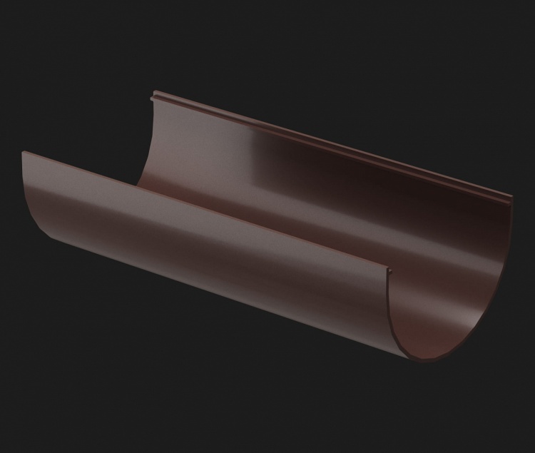 Желоб водосточный полукруглый DOCKE STAL Premium 3м D125, шоколад