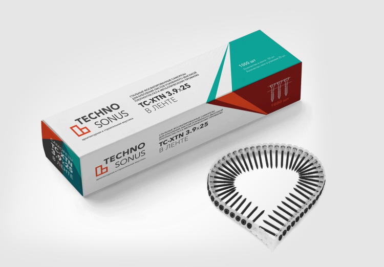 Техносонус Саморез TC-XTN 3.9х25 мм. в ленте 1000 шт. уп