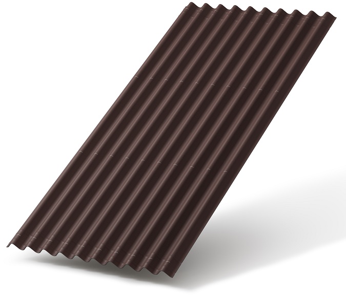 Волнистый лист Ондулин Smart 1.95х0.95 м, коричневый