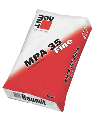 Штукатурка цементно-известковая Baumit MPA 35 Fine, 25 кг