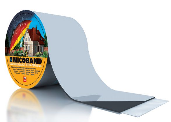 Самоклеящаяся герметизирующая лента, NICOBAND, 10х0,15м, серебристый