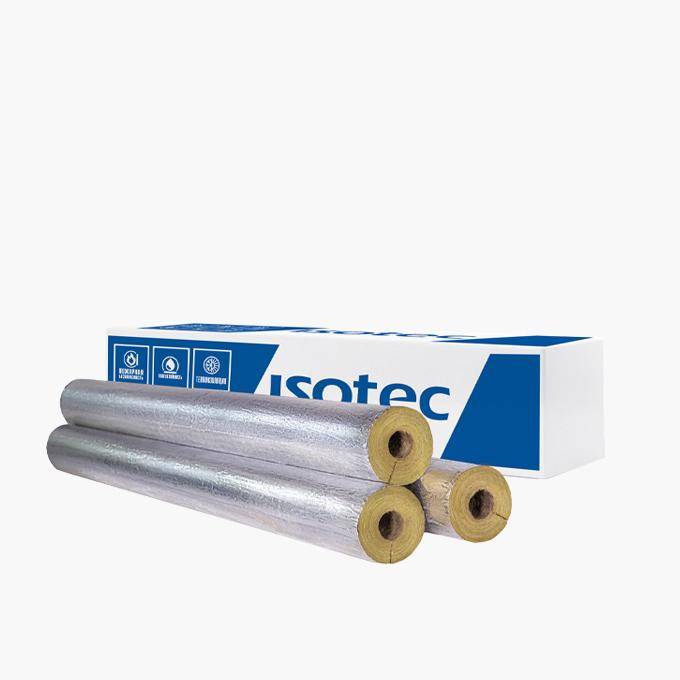 Цилиндр ISOTEC Section AL2 50x60х1200 мм, негорючий, фольгированный