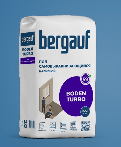 Самовыравнивающийся наливной пол Bergauf Boden Turbo, 20кг