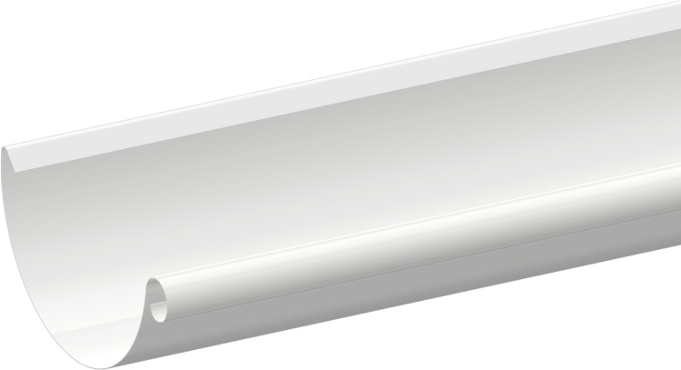 Желоб водосточный МЕТАЛЛ ПРОФИЛЬ ПРОЕКТ D185х3000, Ral 9003, белый