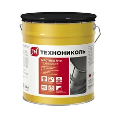 Мастика кровельная гидроизоляционная ТН №21(Техномаст), ведро 20кг