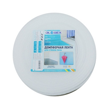 Лента демпферная для стяжки пола Globex 10х100 мм, 30 м
