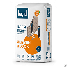 Bergauf Kleben Block клей для укладки ячеистых блоков 25 кг/56 шт