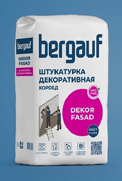 Штукатурка декоративная фасадная Bergauf (Бергауф) Dekor Fasad короед 2,5–3 мм, 25 кг